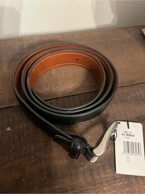 Bosco Black Leather Men's Belt New Size 44